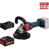 Bosch Gbr 18V-15 1x8,0 Ah Expert Akülü Beton Taşlama Makinesi - Mavi - Yeşil - Sarı