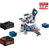 Bosch Gcm 18V-216 D 1x5,5 Ah Expert Akülü Gönye Kesme Makinesi - Mavi - Yeşil - Sarı