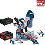 Bosch Gcm 18V-216 Dc 1x5,5 Ah Expert Akülü Gönye Kesme Makinesi - Mavi - Yeşil - Sarı