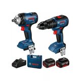 Bosch Gds 18V-400 + Gsb 18V-50 Çift Akülü Elektrikli El Aletleri Seti