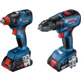 Bosch Gdx 18v-200 + Gsr 18v-50+ 2 X Gba 18v 4.0ah + Gal 18v-40 L-boxx