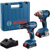 Bosch GDX 18V-285+GSB 185-LI Somun Sıkma ve Darbeli Matkap Seti