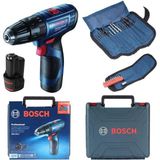 Bosch Gelişmiş Akülü Darbeli Delme ve Vidalama Seti, 2 Ah, Aksesuarlar Dahil - Seçenek 1