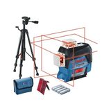 BOSCH GLL 3-80 C+ BT150 tripod Lazer Sınıfı 2 Çizgili Hizalama Cihazı 60 m Çalışma Mesafesi ile Yüksek Hassasiyet
