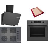 Bosch Gri 3 Lü Ankastre Set 560 ( HUA736EN0T - POP7C9P31O - DWK66PJ70T ) 67CM Ocak - Buhar Destekli -