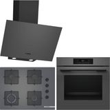 Bosch Gri 3 Lü Ankastre Set 575 ( HJG852YN0T - POP7C9P31O - DWK64PJ70T ) 67CM Ocak - 3D Fry Hava ile Kızartma -