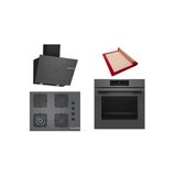 Bosch Gri 3 Lü Ankastre Set (Hjg852yn0t-Poh7c9p30o-Dwk67pj70t) 3D Fry Hava - Pişirme Matı İle