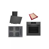 Bosch Gri 3 Lü Ankastre Set (Hjg852yn0t-Pop7c9p30o-Dwk64pj70t) 3D Fry - Pişirme Matı İle