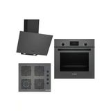 Bosch Gri 3'lü Ankastre Set 312 HBF512BH1T-POP6C9P30O-DWK64PJ70T Enerji Sınıfı A Modern Mutfak Uyumlu