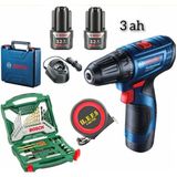 Bosch GSB 120 LI 3 Ah Çift Bataryalı Darbeli Vidalama Makinesi ve Bosch 50 Parça Uç Seti