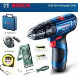Bosch Gsb 120 Li Şarjlı Darbeli Vidalama (Tek Akü),x-Line 15 Parça Mini Aksesuar Seti,allen Set ,tornavida ve Metre