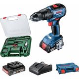 Bosch GSB 18 V 50 Darbeli Kömürsüz Çift Batarya Matkap+17 Parça El Aleti Seti