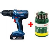 Bosch Gsb 180-LI18W 2AH Darbeli Matkap + 10 Parça Vidalama Ucu Seti