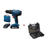 Bosch GSB 183-LI 18 V 2 Ah Darbeli Tek Akülü 103 Parça Vidalama Şarjlı Matkap