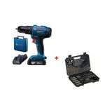Bosch GSB 183-LI 18V 2AH Darbeli Tek Akülü Vidalama Şarjlı Matkap + 103 Parça Karışık Aksesuar Seti