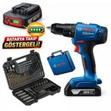 Bosch Gsb 183 Li 2 Ah Takip Göstergeli Tek Batarya ve Bosch V-Line 103 Parça Delme ve Vidalama Seti