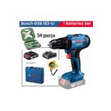 Bosch Gsb 183 Li 2 Ah Tek Bataryalı Darbeli Akülü Vidalama ve Bosch 54 Parça Uç Seti