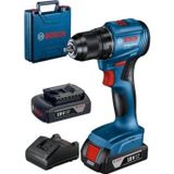 Bosch GSB 185 LI Çift Akülü Kömürsüz Şarjlı Mavi Matkap Vidalama