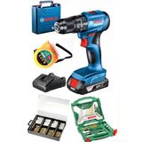 Bosch Gsb 185'li Darbeli Şarjlı Matkap 2 Ah Akü ile 224 Parça Aksesuar Seti ve Yüksek Performans