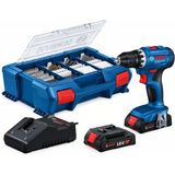 Bosch Gsb 18V-45 18V-2X2.0 Ah Darbeli Vidalama+63 Parça Set 0615A5007g