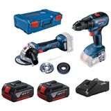 Bosch Gsb 18V-50 + Gws 180-LI Akülü Taşlama ve Vidalama Set 18V Gba 5.0 Ah x 2