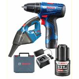 Bosch Gsr 120 Li 3 Ah Tek Akülü Vidalama + Bosch Gas 12 Şarjlı Araç Süpürgesi