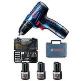 Bosch Gsr 120 Li Darbesiz 3×2 Ah Akülü Vidalama ve V-Line 103 Parça Uç Seti