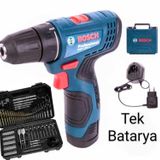 Bosch Gsr 120 Lı (Tek Batarya) ve Bosch V-Line 103 Parça Vidalama Uçu Seti