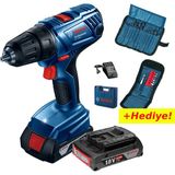 Bosch GSR 180-Li 2x2 Ah Akülü Vidalama Makinesi + 23 Parça Set