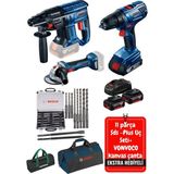 Bosch Gsr 180 li Gws 180 li Gbh 180 li Şarjlı Vidalama Akülü Taşlama Kırıcı Delici Hilti Seti Promix