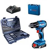 Bosch Gsr 185 Li (Tek Batarya) ve Bosch 103 Parça Aksesuar Seti