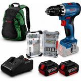 Bosch Gsr 18V-45 Akülü Vidalama Seti Kömürsüz (2*4AH) 35 Parça+ Sırt Çantası Hediyeli