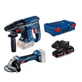 Bosch GSR 18V-50 + GBH 180 + GWS 180 2xGBA Delici ve Taşlama Seti