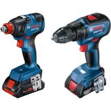 Bosch GSR 18V-50 + GDX 18V-200 Darbeli Vidalama Seti 2 x 4 Ah Lityum İyon Akülü ve 200 Nm Tork