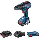 Bosch Gsr 18V 50 Tek Akülü Kömürsüz Matkap Vidalama Şarjlı Matkap Mavi + 54 Parça Aksesuar Seti