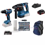 Bosch GSR 18V-65 + GBH 18V-22 Akülü Kırıcı ve Matkap Seti
