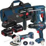 Bosch GSR18V-50+GBH 180+GWS 180 Akülü 18V 5.0AH Kırıcı Delici Seti Yüksek Performanslı