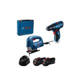 Bosch GST 8000 E 2 x 2 Ah Akülü Dekupaj testere + GSR 120 Vidalama İkili Set - 0615990M8N