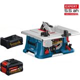 Bosch Gts 18V-216 1x5,5 Ah Expert Akülü Üstten Tablalı Tezgah Testere - Mavi - Yeşil - Sarı