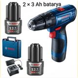 Bosch Güçlü Darbeli Akülü Vidalama Seti, 3 Ah Çift Batarya ile Profesyonel Kullanım - Seçenek 1