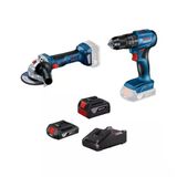 Bosch GWS 180-LI + GSB 185-LI 18 V Çift Akülü 2+4 Ah Elektrikli El Aletleri Seti