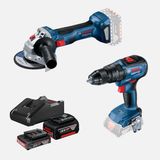 Bosch GWS 180-LI GSB 18V-50 1x2.0 Ah 1x4.0 Ah GAL 18V-40 Makine Seti
