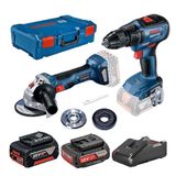 Bosch GWS 180-LI + GSR 18 V-50 Akülü Taşlama Vidalama Matkap Seti