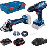 Bosch GWS 180-LI+GSB 180-LI + 1x 2.0Ah 1x4.0Ah XL-BOXX Taşlama Vidalama SET - 0615990M36