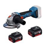 Bosch Gws 18V-8 4Ah Çift Akülü Taşlama Makinesi 125Mm