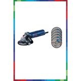 Bosch GWS 9-115 Professional Avuç Taşlama Makinesi + 5 Adet 115x2,5mm Metal Kesme Diski Seti