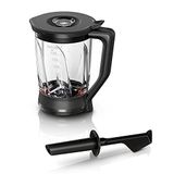 Bosch Hausgeräte Bosch MUZ9MX2 MUM9 cam mikser başlığı, ThermoSafe, 2,3 litre, şeffaf/siyah