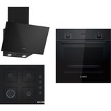 Bosch HBF512BB1T - POP6C6P30O - DWK63PJ60T Siyah 3'lü Ankastre Set