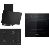 Bosch HBF512BB1T - POP7C6P30O - DWK63PJ60T Siyah 3'lü Ankastre Set