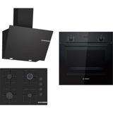 Bosch HBF512BB1T - POP7C6P30O - DWK66PJ60T Siyah 3'lü Ankastre Set